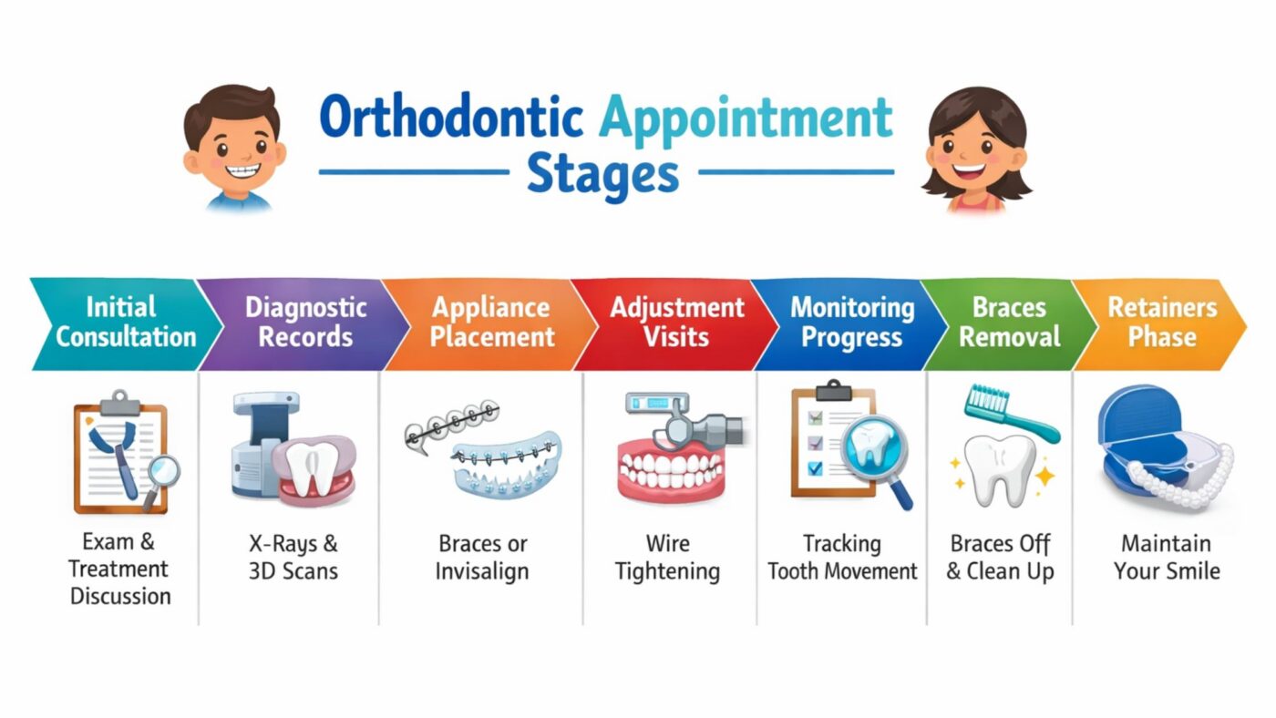 orthodontic appointment stages