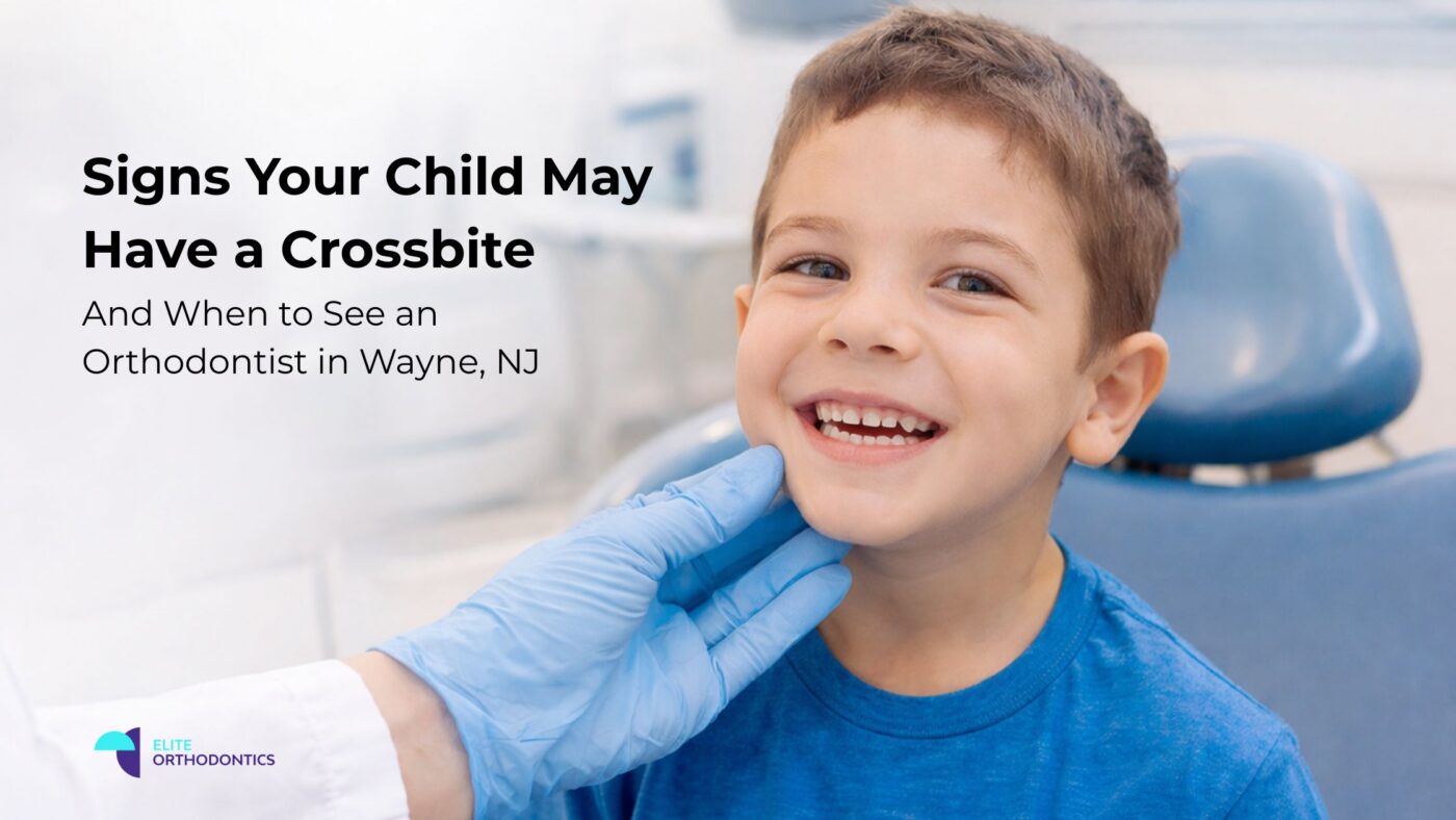 Child with crossbite consulting orthodontist in Wayne NJ for early orthodontic treatment